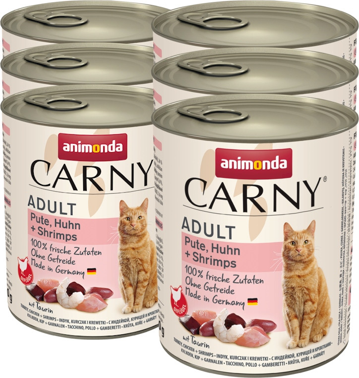 Animonda Carny Adult 6 x 800 g - Krůtí, kuřecí & krevety