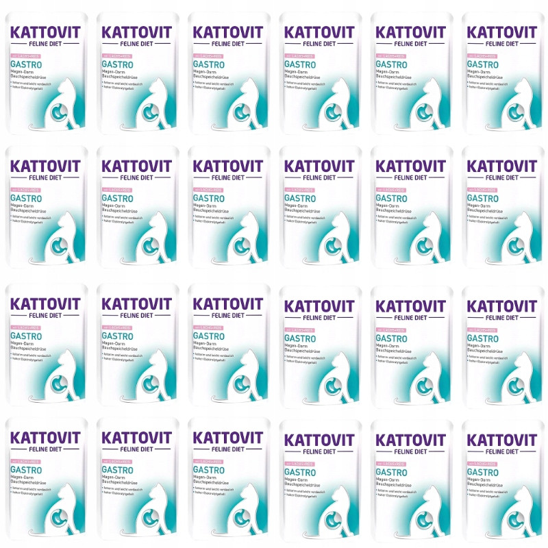 Kattovit Feline Gastro Pouch 85 g - 6 x 85 g losos a rýže