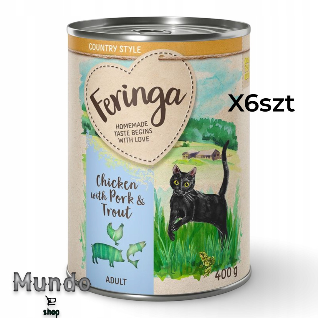 Feringa Country Style Menü 6 x 400 g - kuřecí, vepřové, pstruh