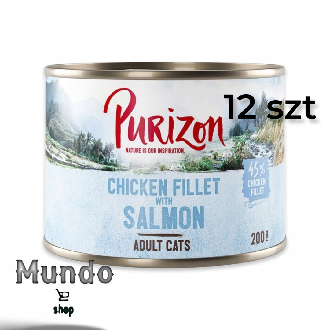 Purizon Adult - bezobilné 12 x 200 g - kuřecí filet s lososem