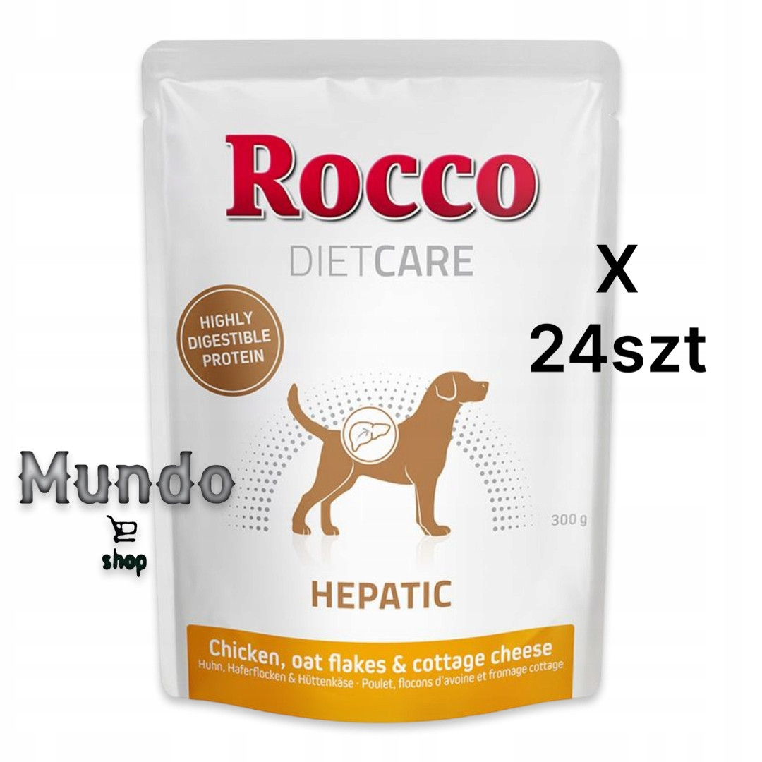 Rocco Diet Care granule 1 kg / kapsičky 6 x 300 g - 10 % sleva - Hepatic kuřecí s ovesnými vločkami a tvarohem 6 x 300g - kapsička