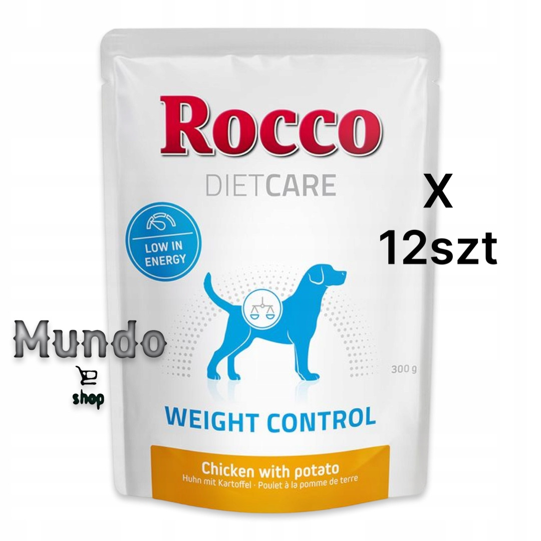 Rocco Diet Care granule 1 kg / kapsičky 6 x 300 g - 10 % sleva - Weight Control kuřecí s bramborami 6 x 300 g - kapsička