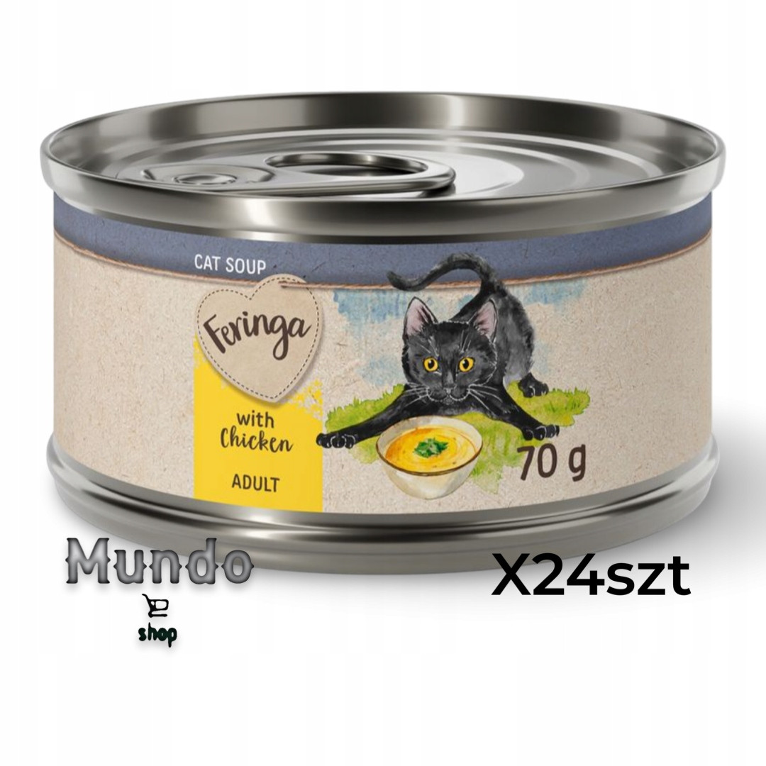 Feringa Cat Soup 12 x 70 g - kuřecí
