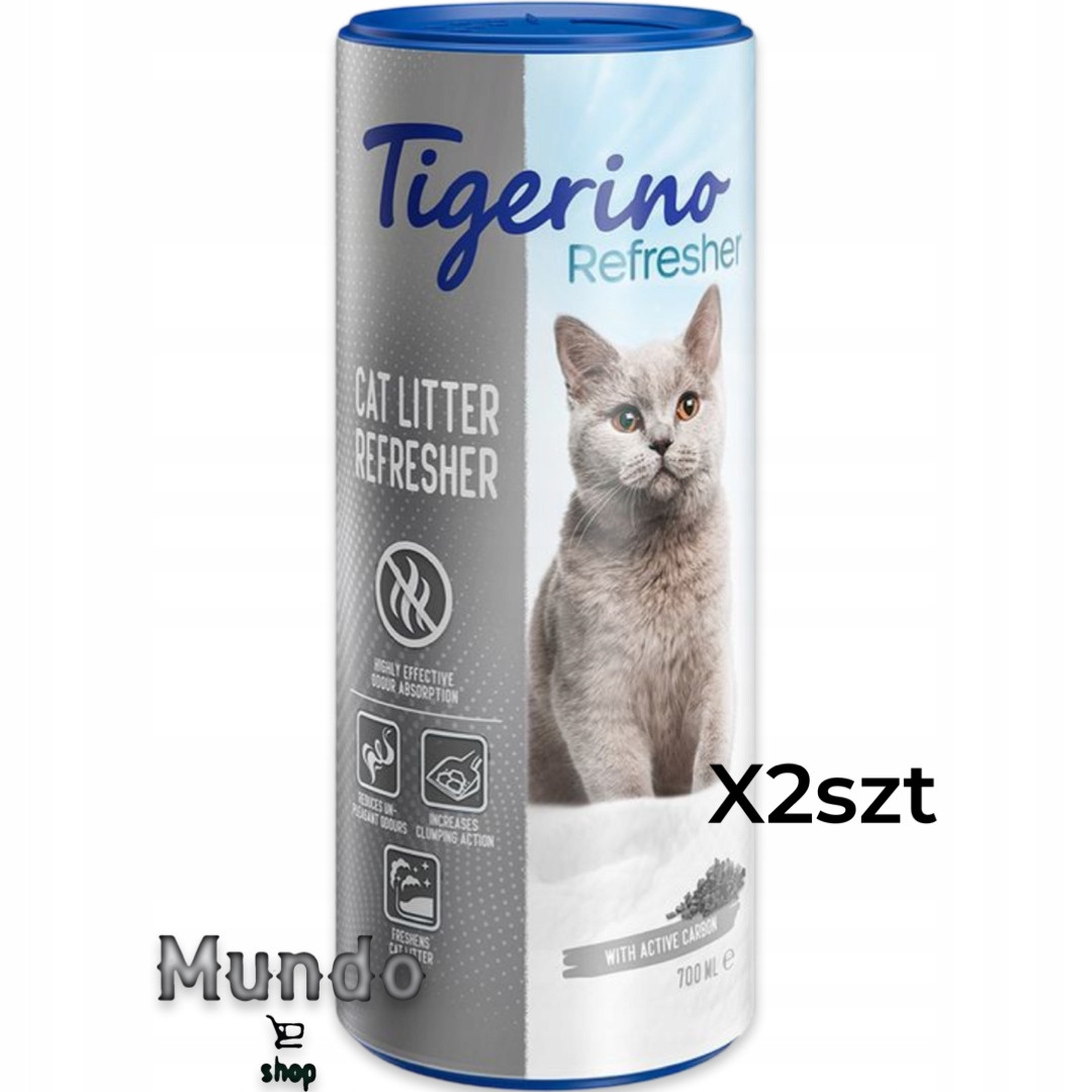 Tigerino Refresher přírodní jílový deodorant pro kočičí stelivo s aktivním uhlím - 700 ml