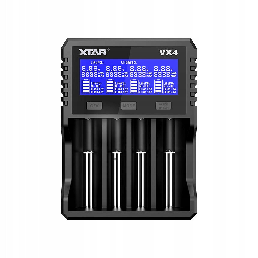 Nabíječka Xtar VX4 Pro Aku. Li-on 1.5V/3.6V/3.7V LIFEPO4 3.2V Ni-mh 1.2V
