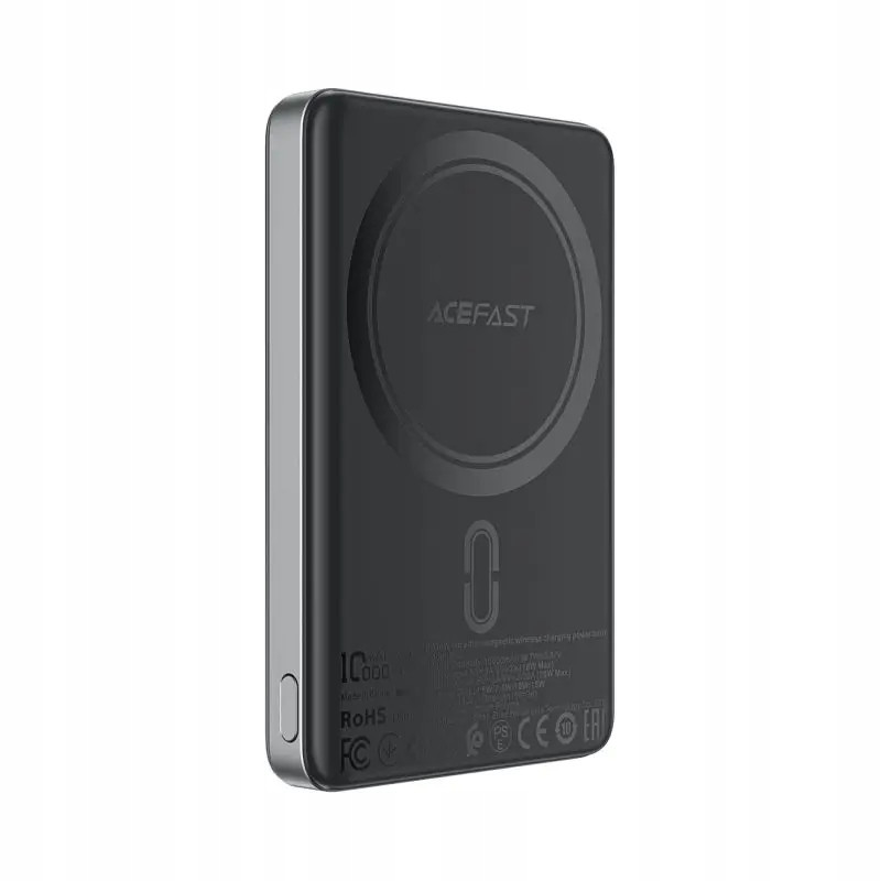 Power Bank Acefast ultratenký 10000 mAh Qc PD/20W MagSafe černý 181686