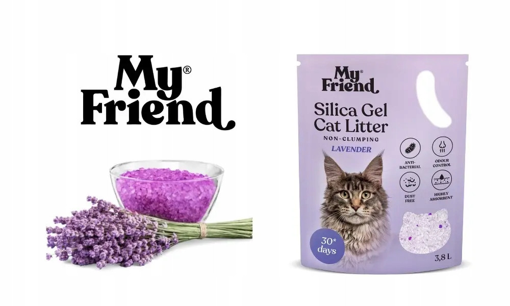 My Friend silikonové stelivo pro kočky Silica Lavender 3,8lBalení x15