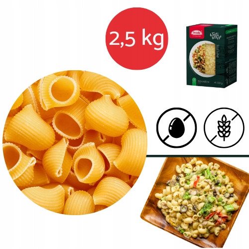 Bezlepkové Těstoviny Pipette Incola 2,5KG Vegan Bez Laktózy Pšeničných Vajec
