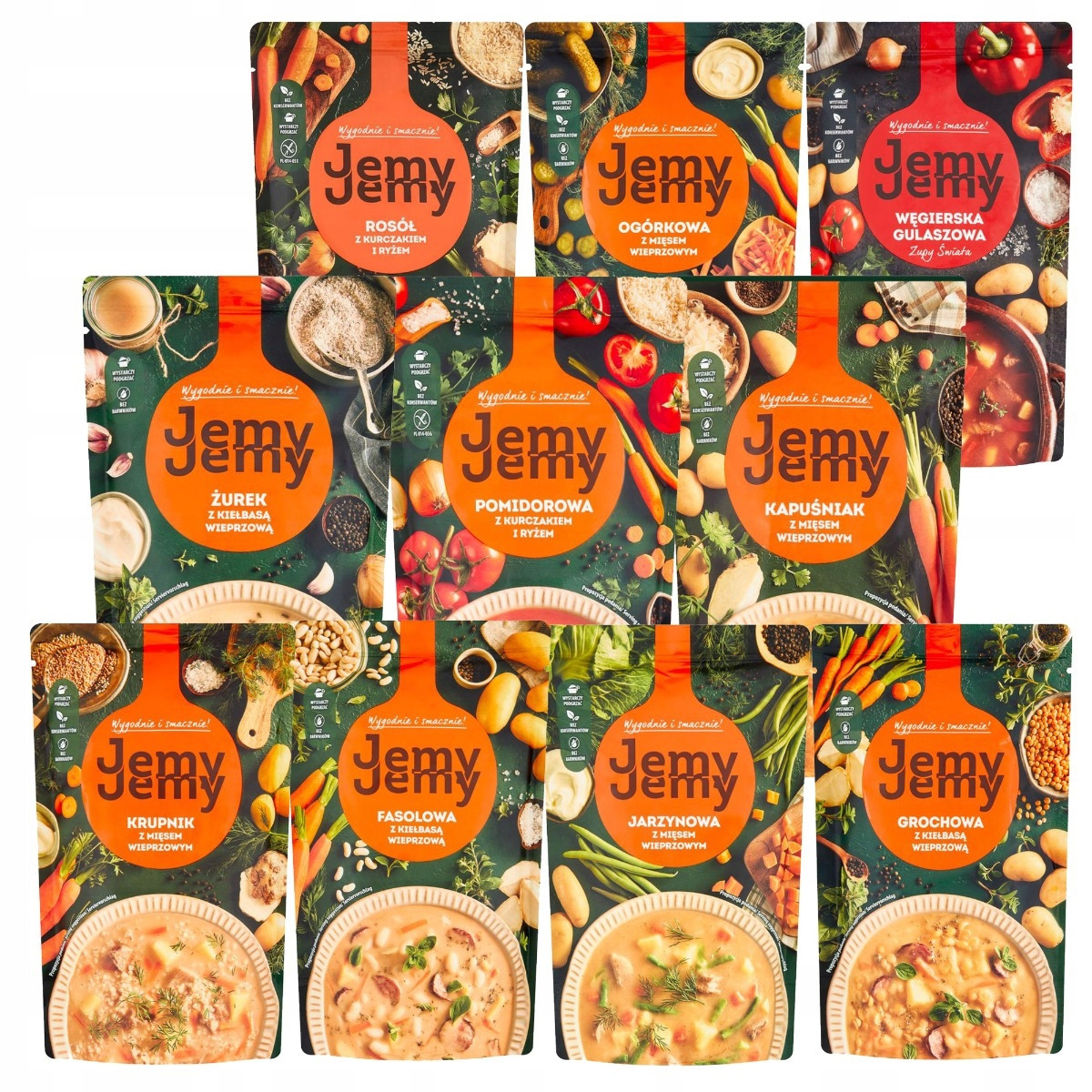 Jíme Sada 10 polévek Mix chutí 450 g x 10 kusů