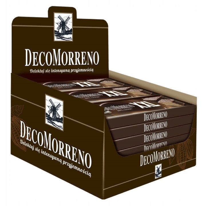 Decomorreno Oplatek s kakaovým krémem v čokoládě XXL 50 g x 30 kusů