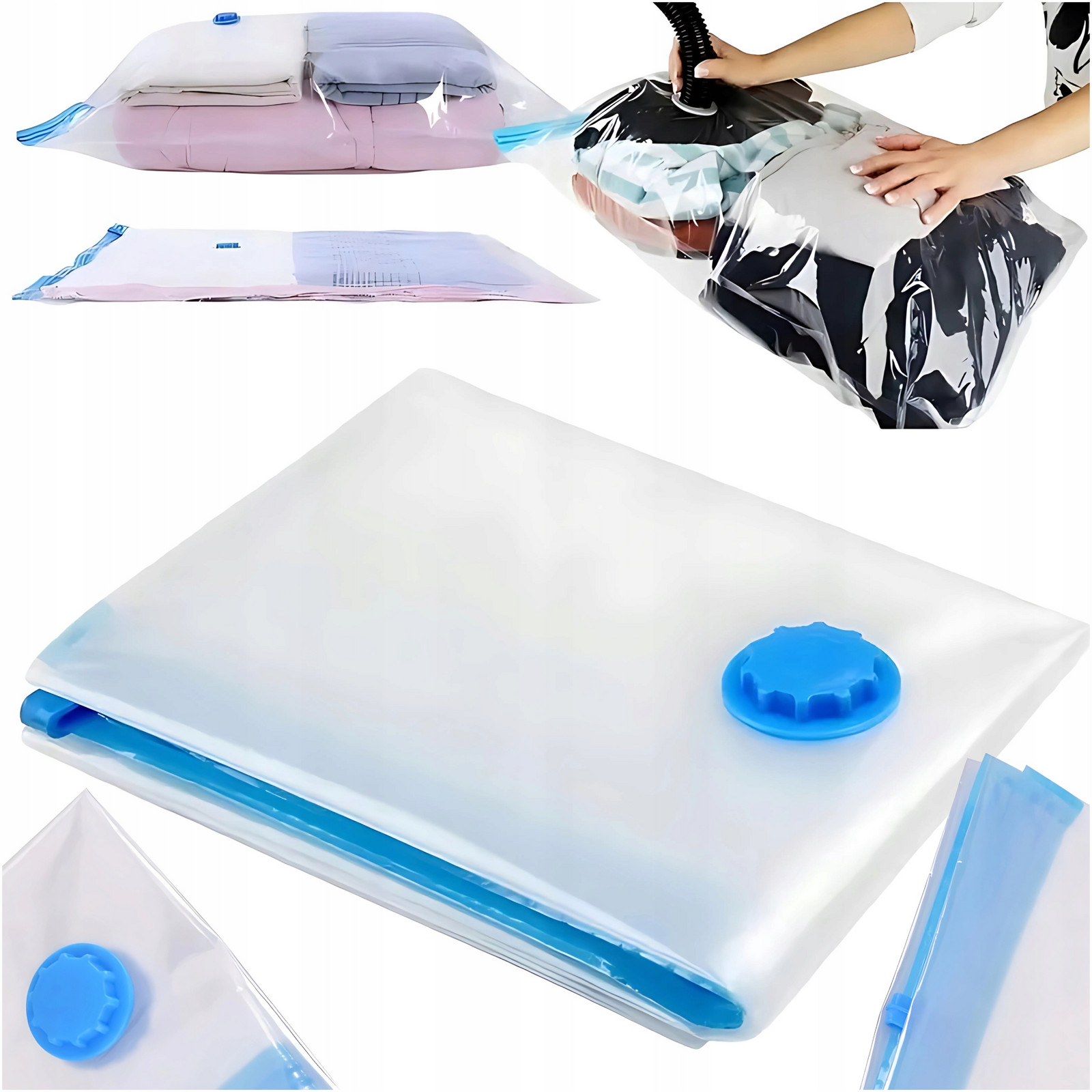 Vakuová taška Vícenásobná Fólie Vakuová taška na oblečení Povlečení 70x100