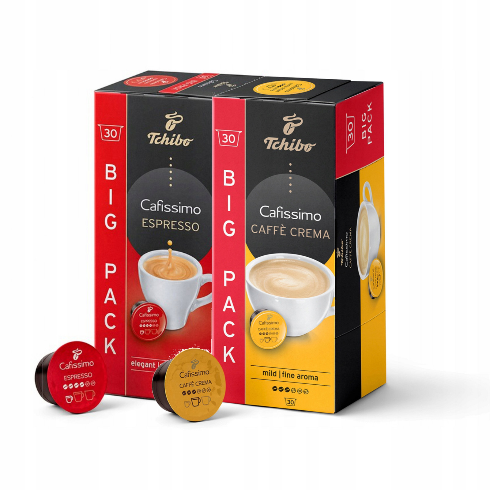 Tchibo káva Cafissimo Caffe Crema Fine 30Kaps/Espresso Elegant Aroma 30Kaps