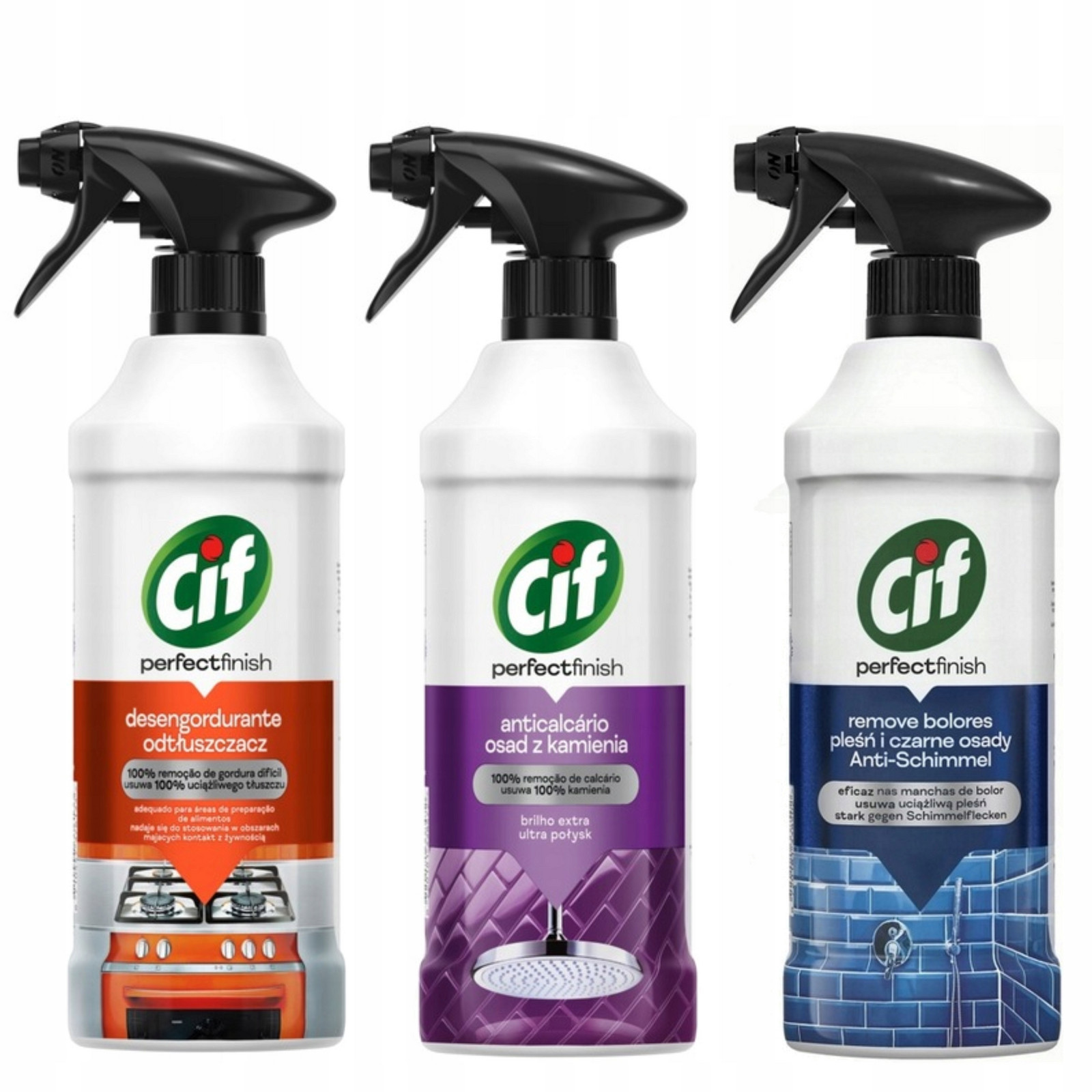 Cif Sada čisticích prostředků Perfect Mix Spray 3x435 ml
