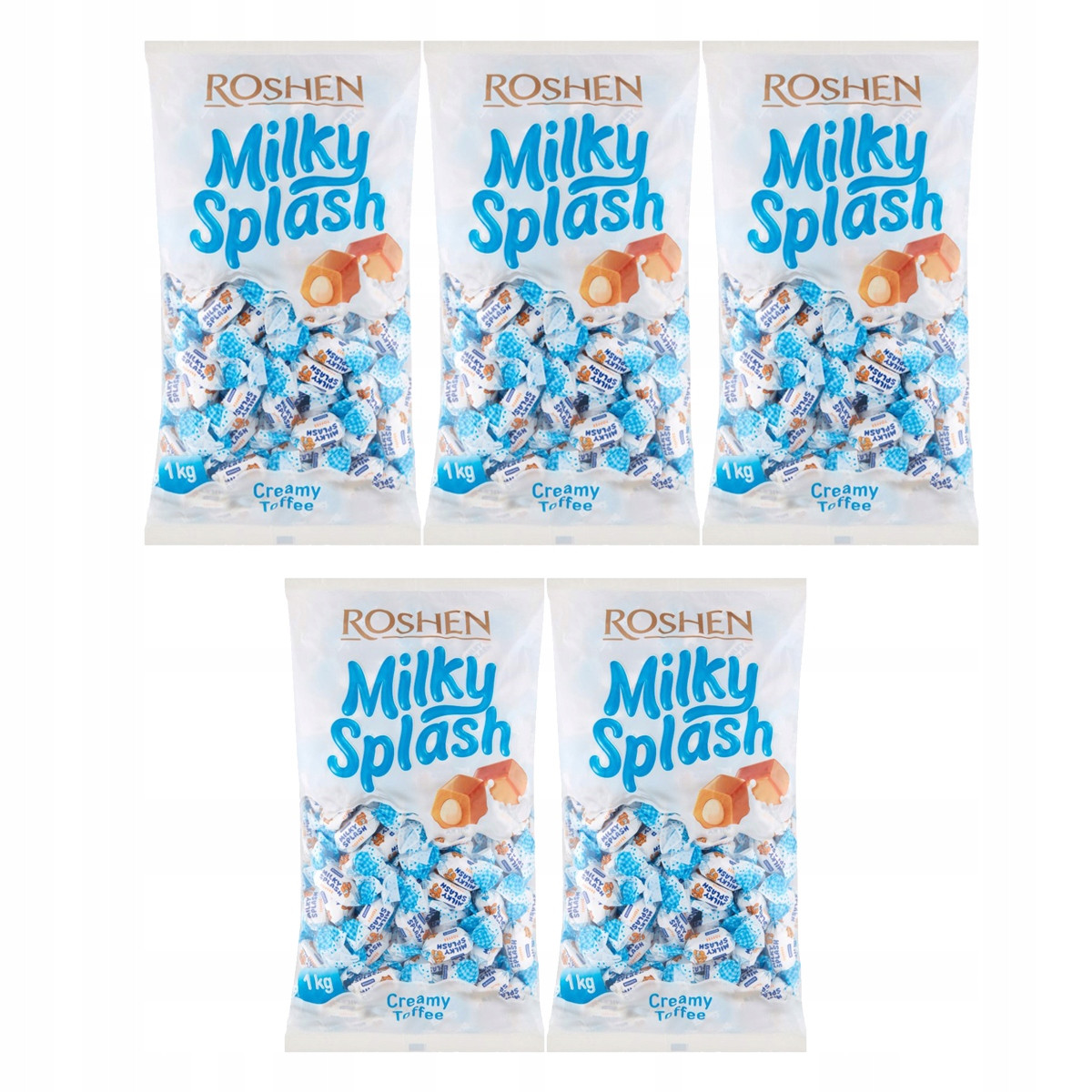 Roshen Milky Splash Toffi s náplní 1 kg 5 kusů
