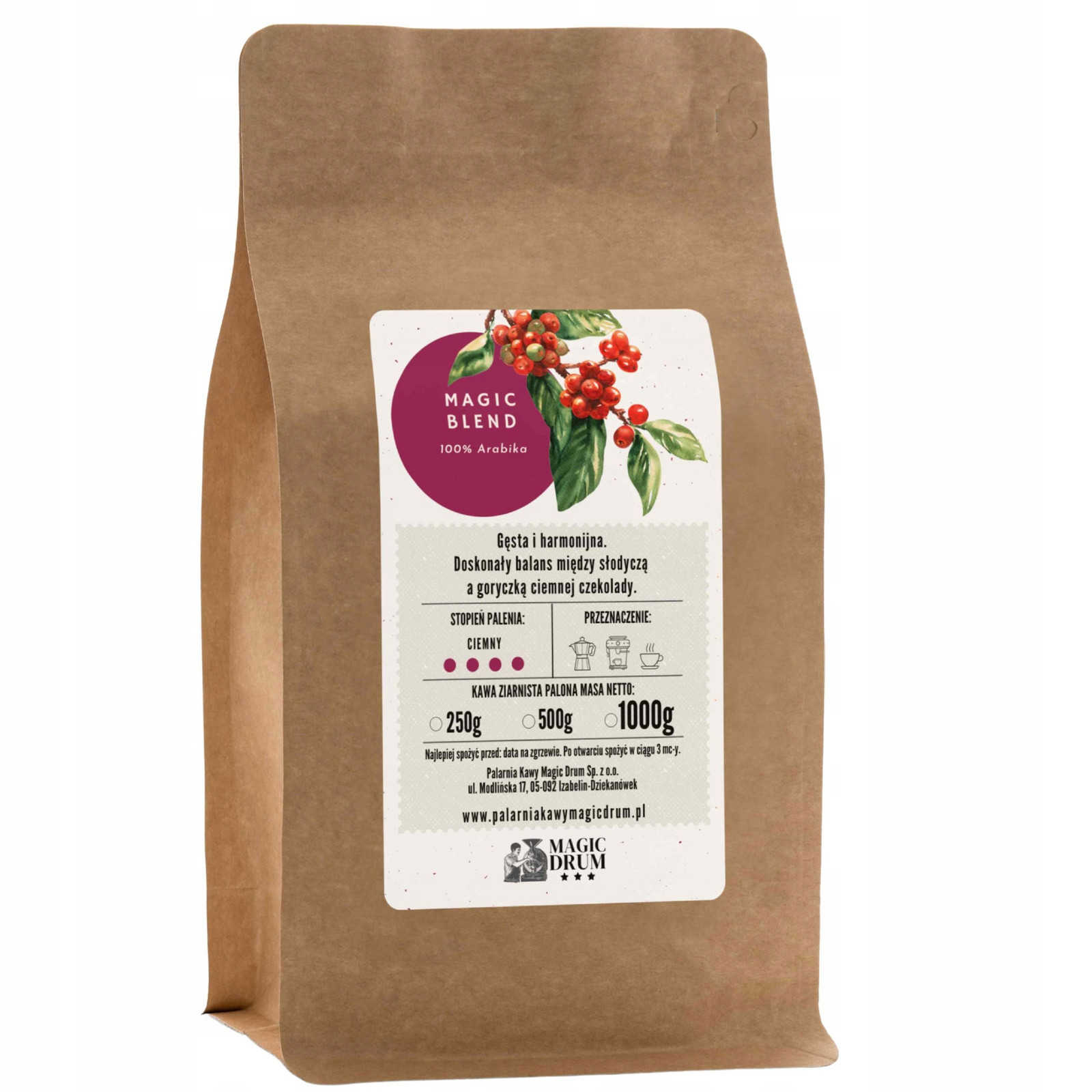Zrnková káva 1kg Magic Drum Magic Blend Arabika