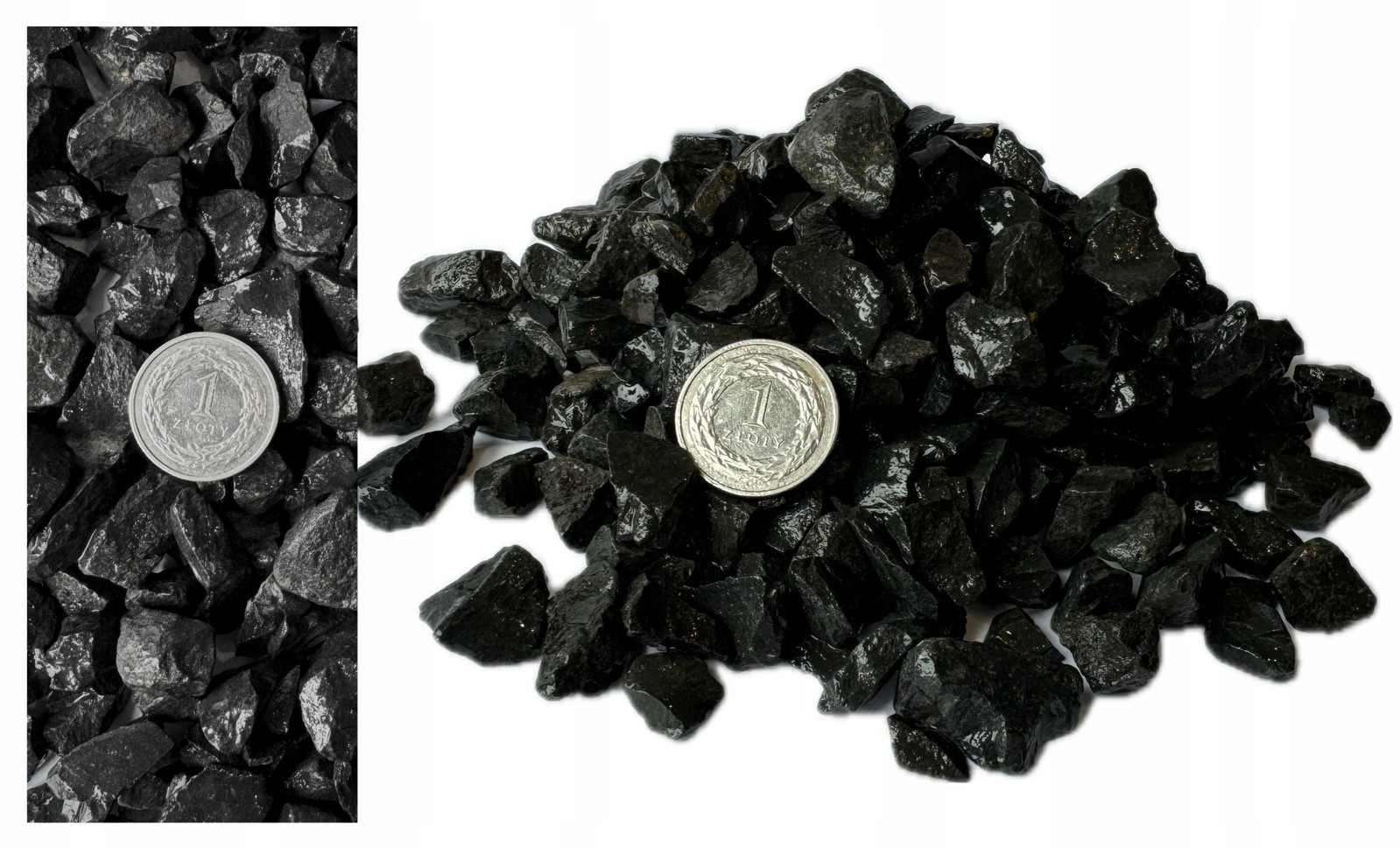 Stelivo do akvária štěrk černý čedičový Pod Rostliny hrubé 8-12 mm 30 Kg