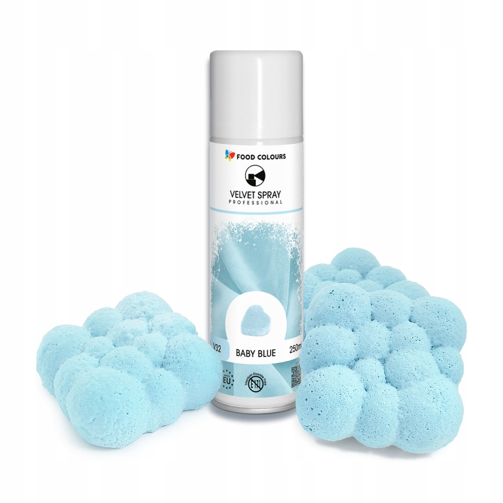 Food Colours Velvet Baby Blue ve spreji 250 ml