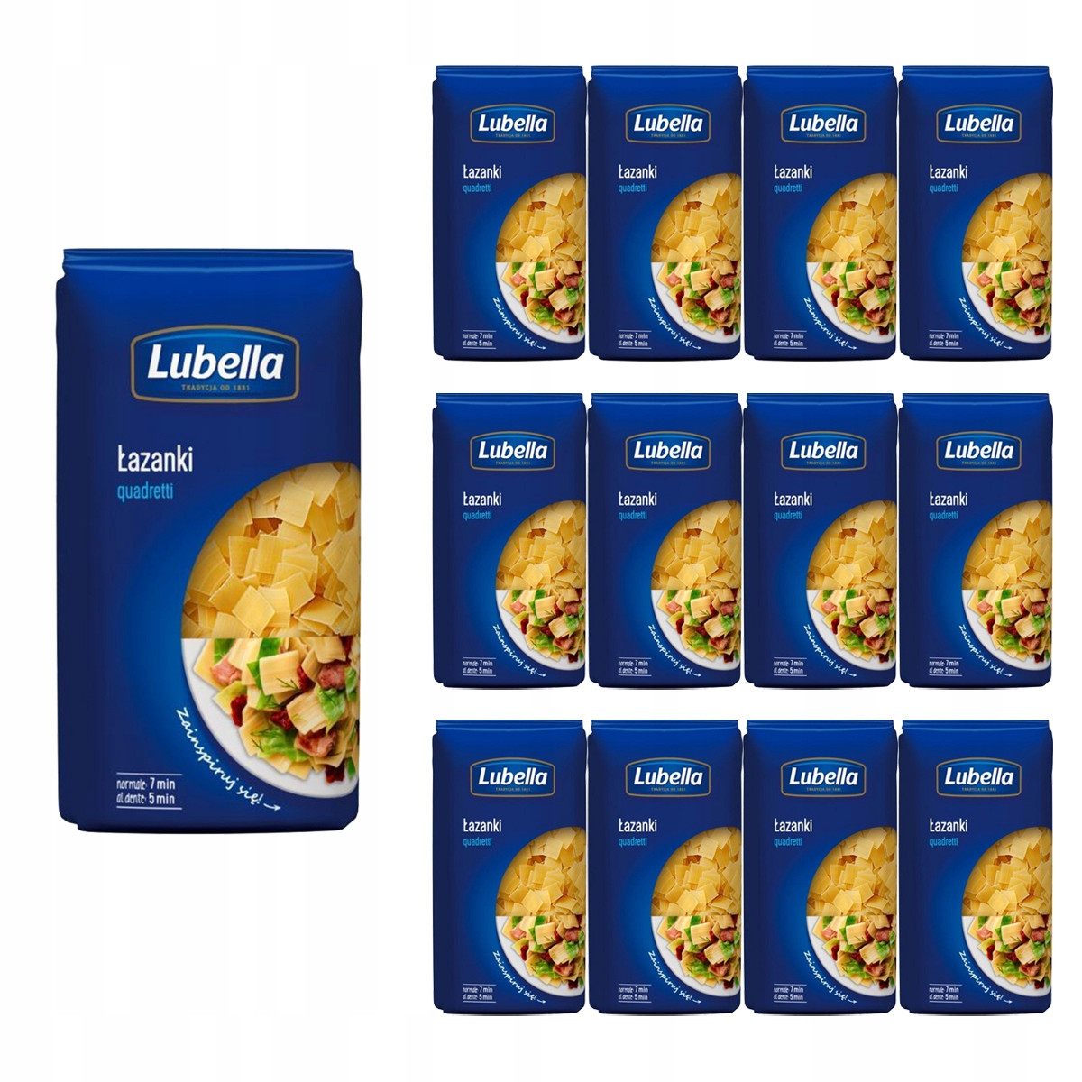Lubella Těstoviny Lazanki Quadretti 400 g x 12 kusů