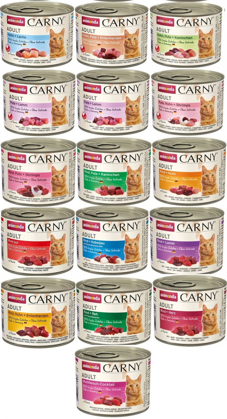 Animonda Cat Carny Adult Krmivo mokré pro kočky dospělého MIX 16x200g