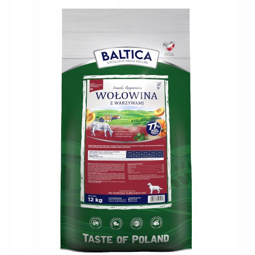 Baltica Příchutě Regionů Hovězí maso se zeleninou XL 12kg pro velká plemena