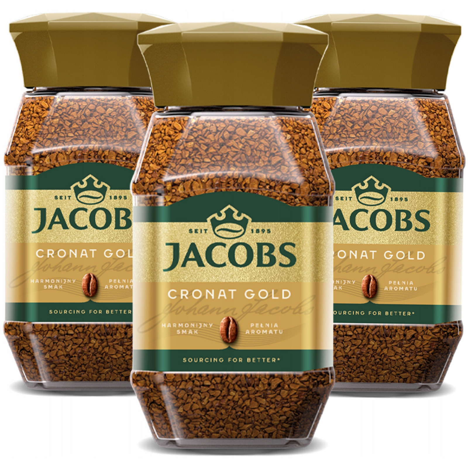 Jacobs Cronat Gold Káva rozpustná 3x200 g