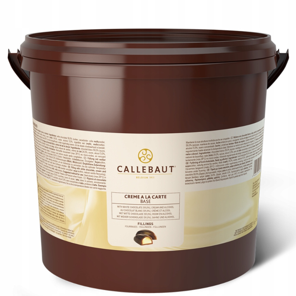 Callebaut náplň s bílým šekem, smetím a alko 5kg