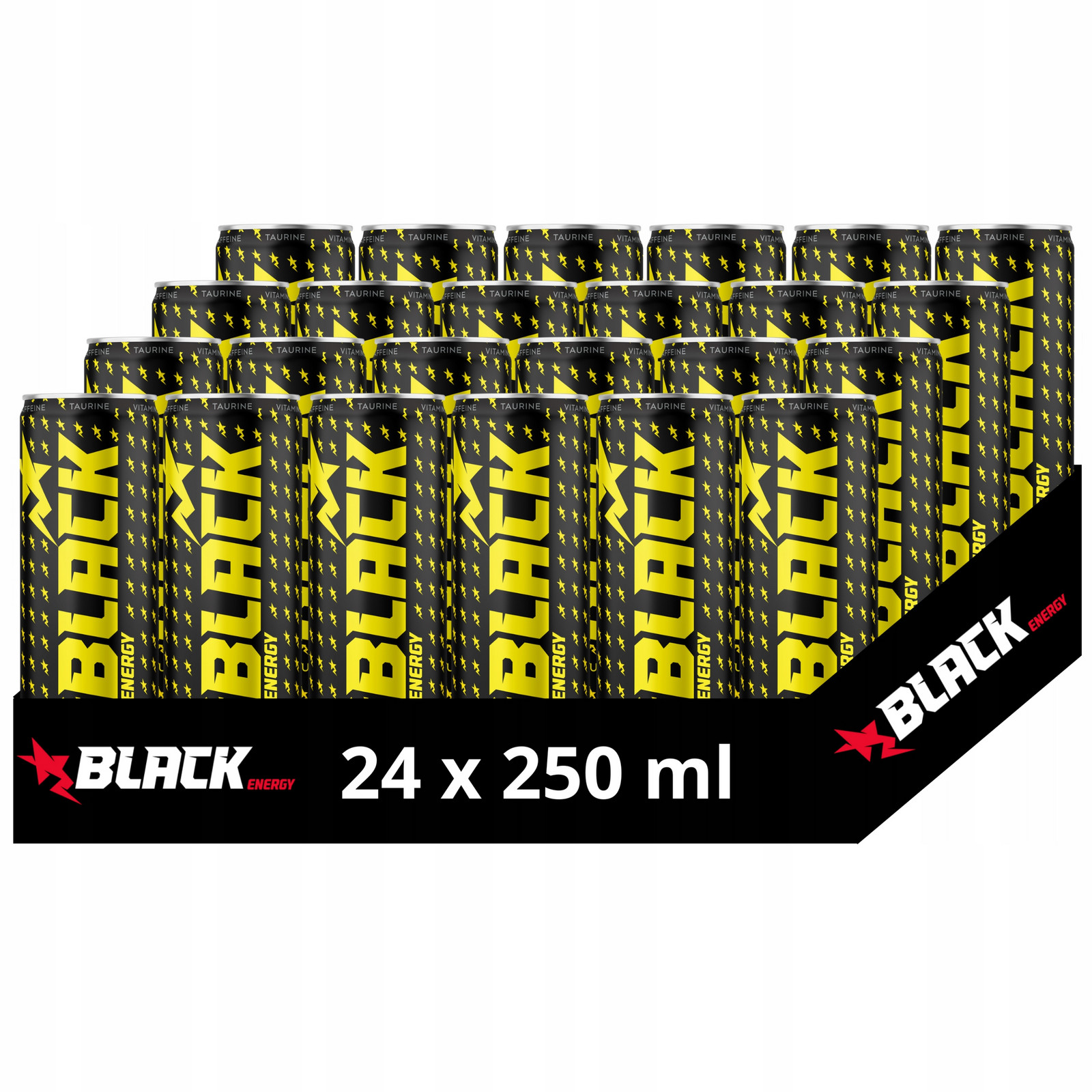 Black Energy Citrus energetický nápoj s příchutí citronu 250ml x 24 kusů