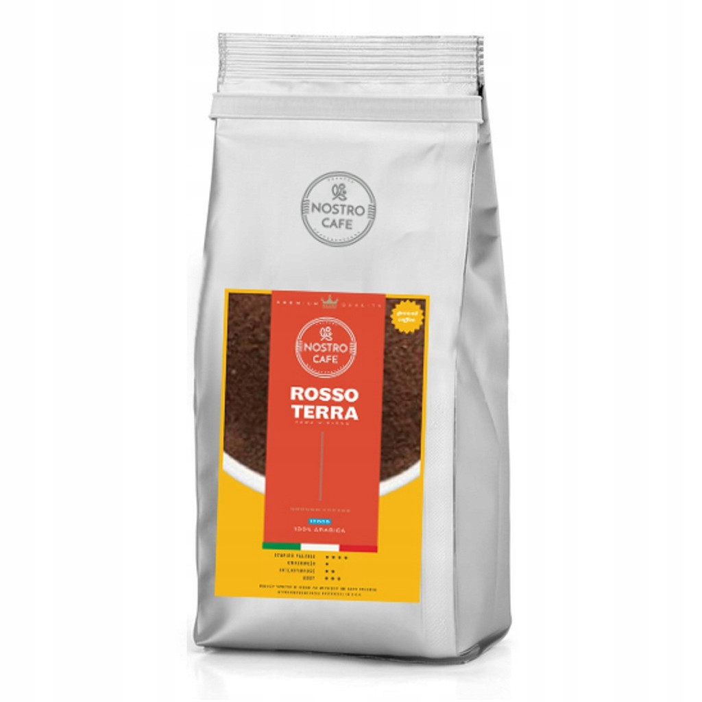 Mletá Káva Rosso Terra 1KG Čerstvě pražená