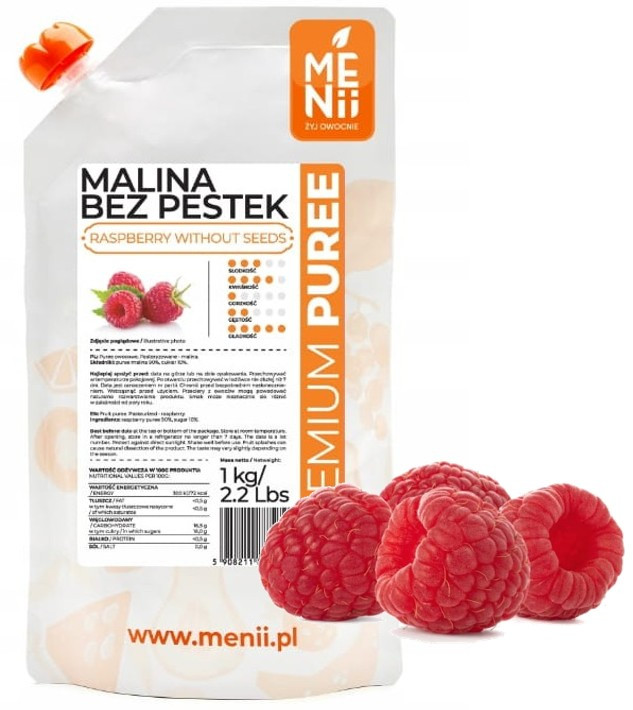 Premium Pyré Malinová Malina Pyré Ovocná Maliny Dezerty Nápoje Zmrzlina Dorty