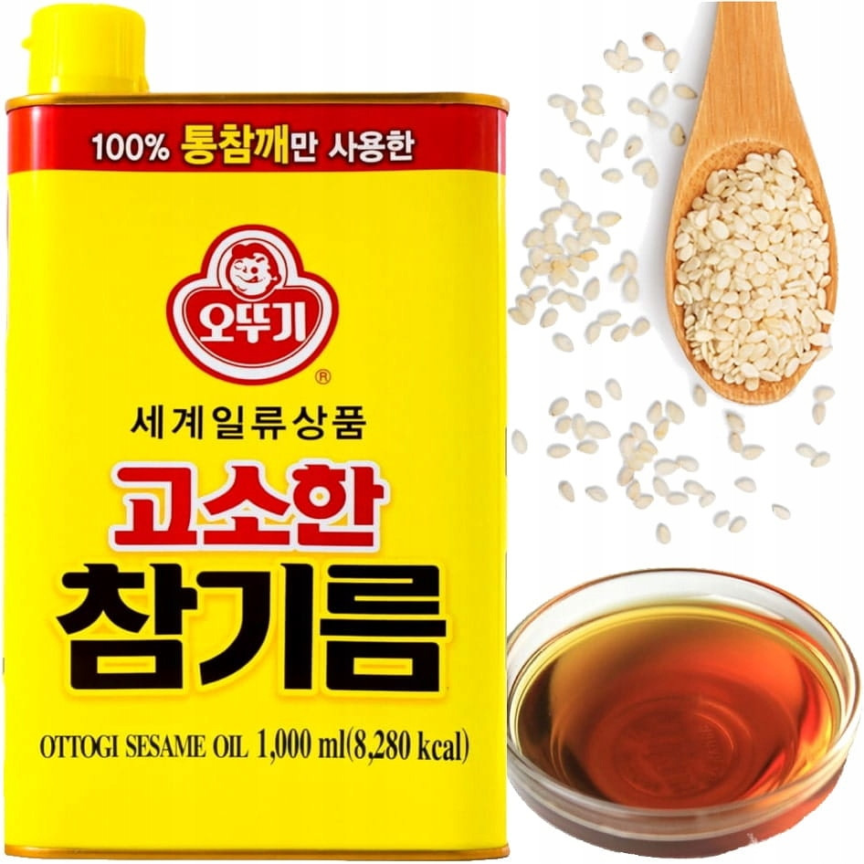 Korejský sezamový olej z pražených zrn 1000 ml 1 l Pure Sesame Oil Ottogi
