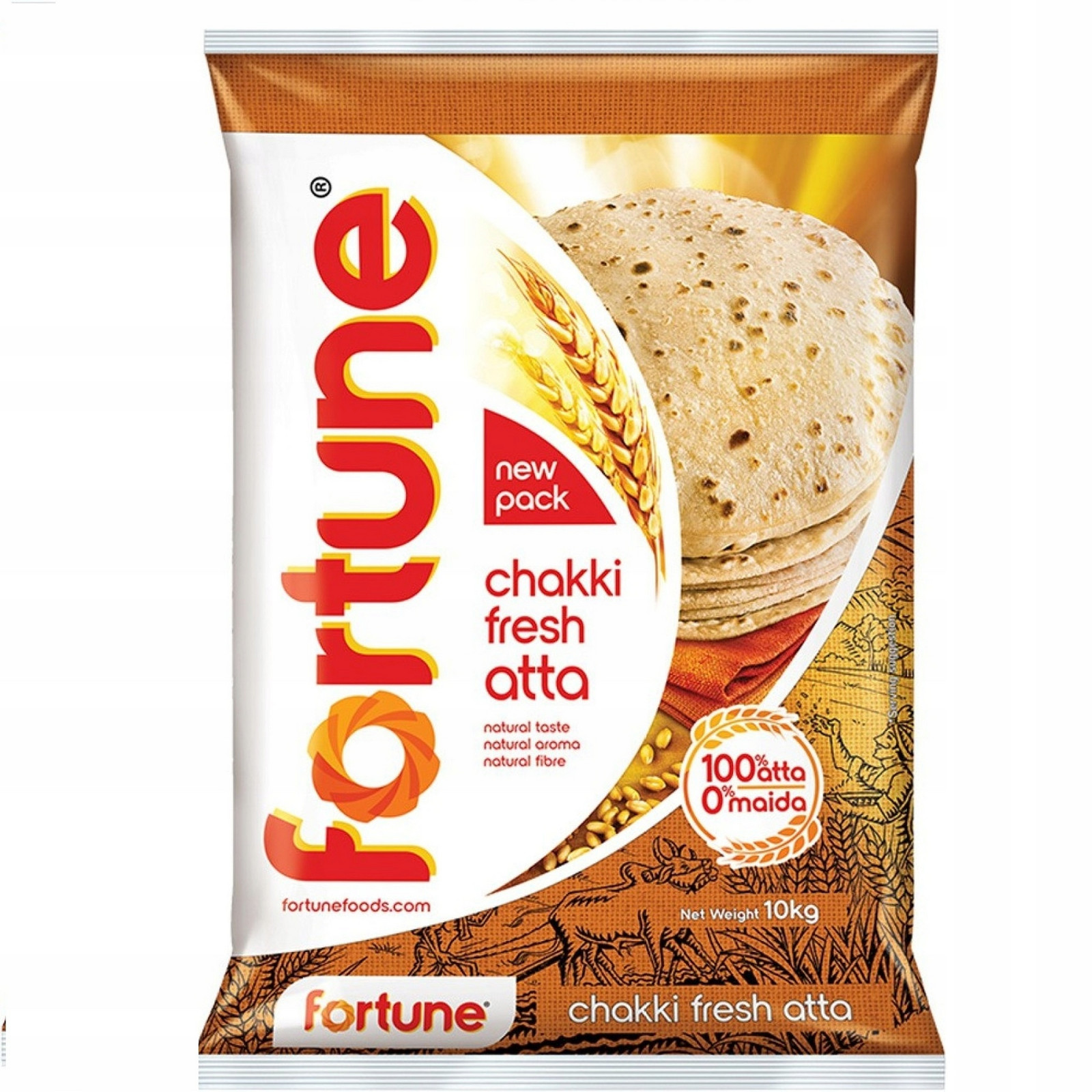 Fortune Chakki Atta celozrnná mouka (10 kg) exportní balení