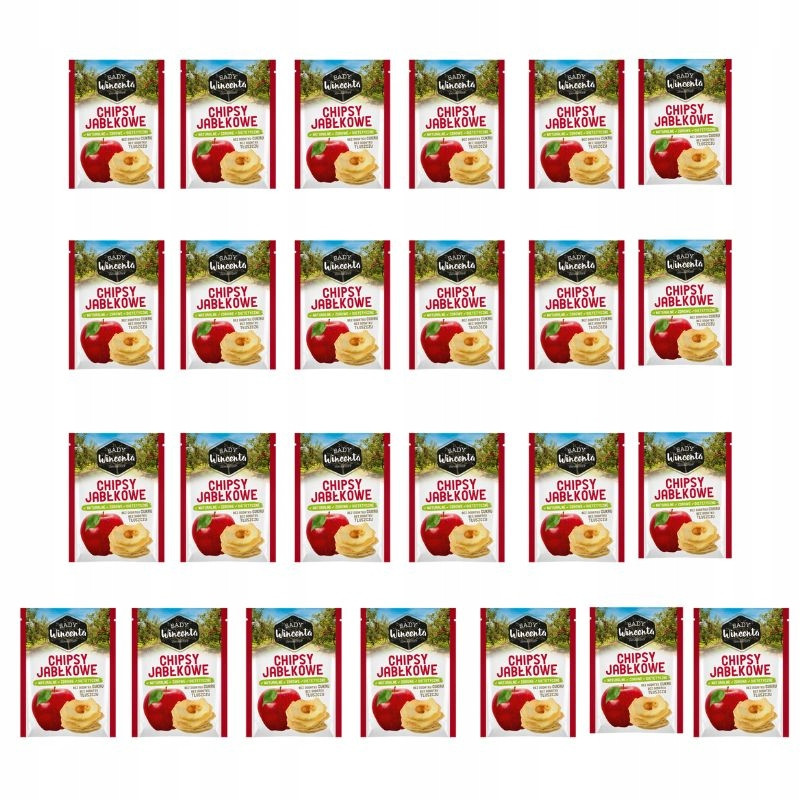 Jablkové Chipsy sada 25 x 25 g sušených jablek