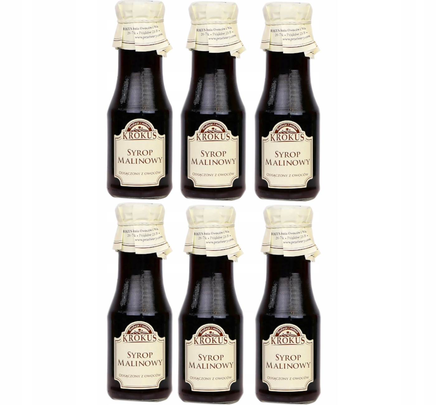 Sada 6X280ML Malinový Sirup Malinová Šťáva Krokus