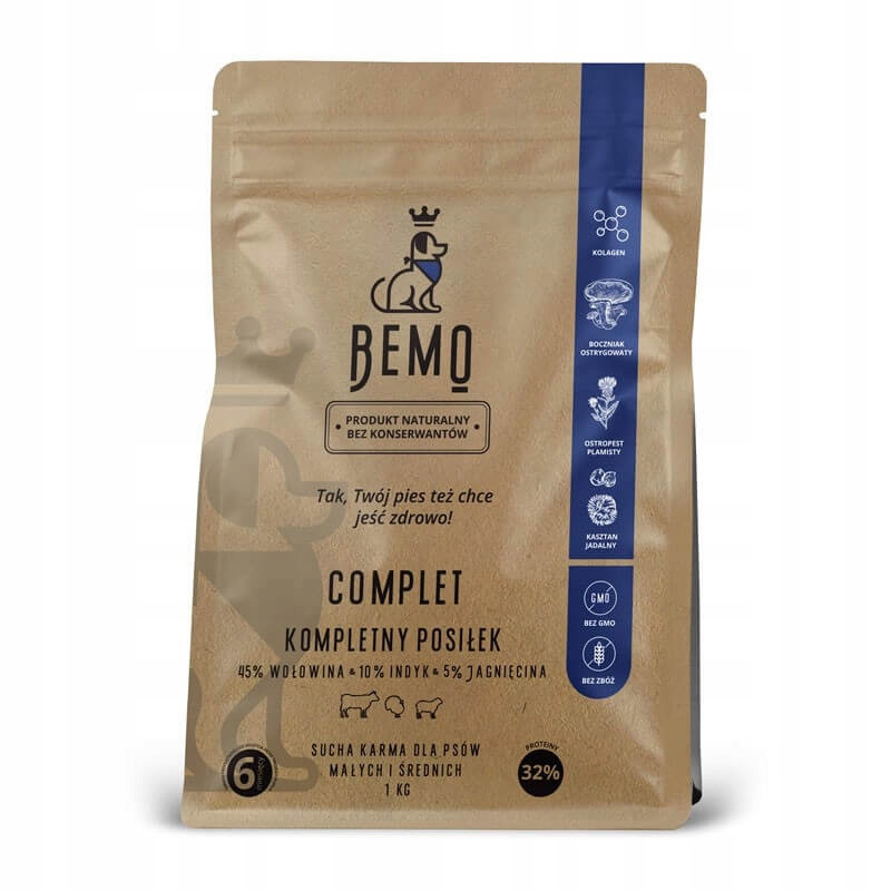 Suché krmivo Bemo Complet pro malé a střední psy o hmotnosti 15 kg