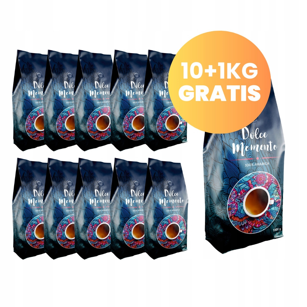 Káva Zrnková Dolce Momento 100% Arabica 1 kg Čerstvě pražená