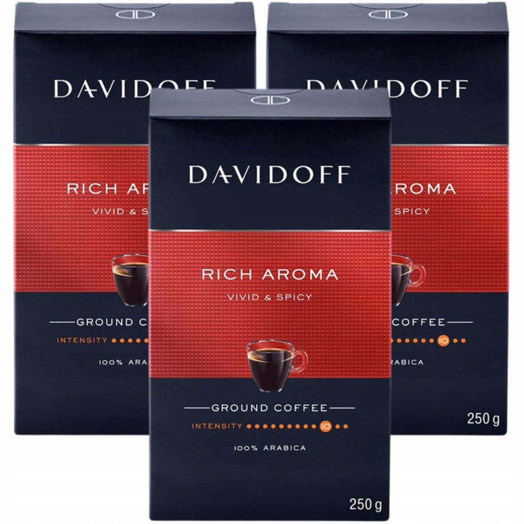 Davidoff Rich Aroma 250g Mletá Káva x3 Arabika