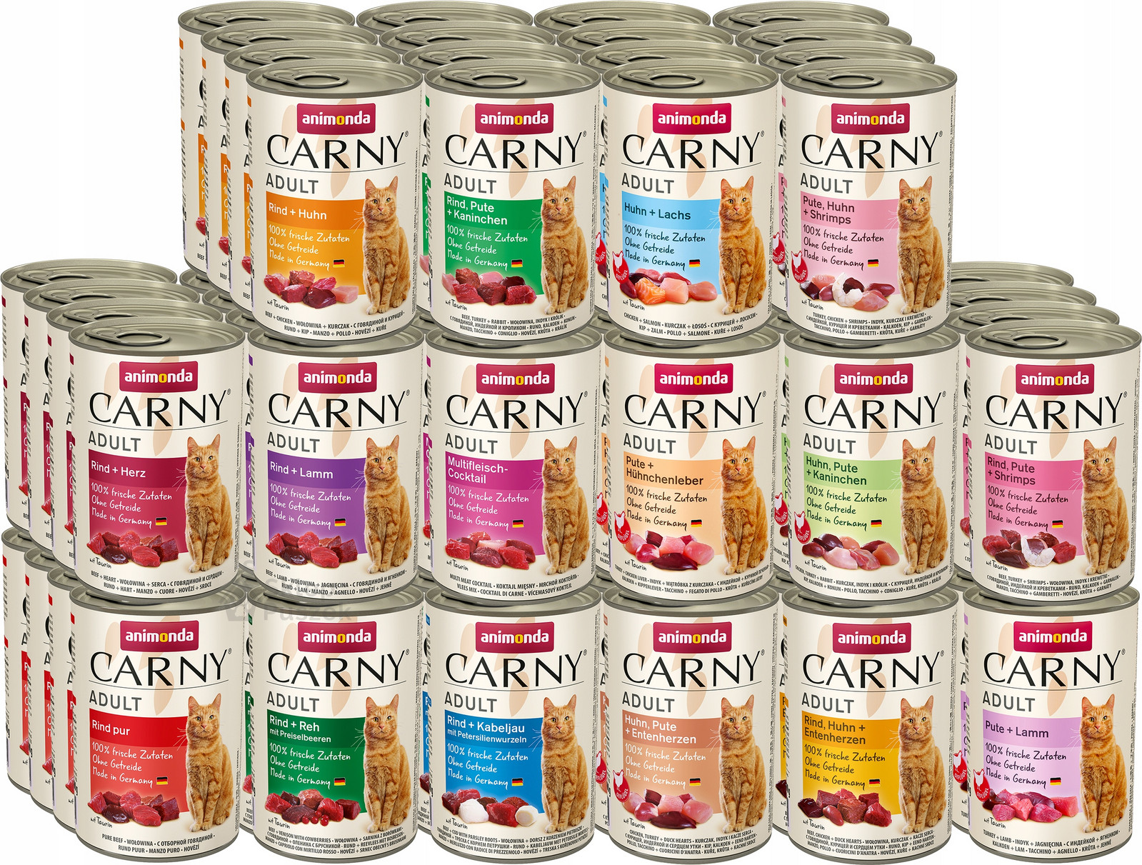 Animonda Kočka Carny MIX základních příchutí Set 64x400g