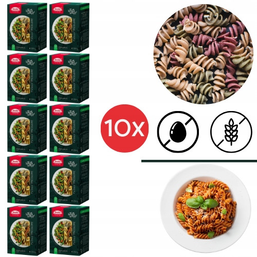 10xBezlepkové těstoviny Fusilli tricolore Incola 250g bez pšenice laktózy