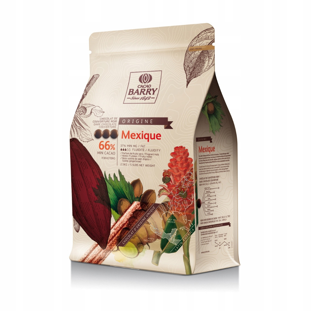 Cacao Barry tmavá čokoláda Mexico 2,5 kg