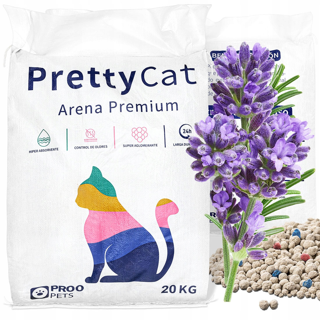 Stelivo Pro Kočky Bentonitové 25 l Levandulové přírodní Shlukovací