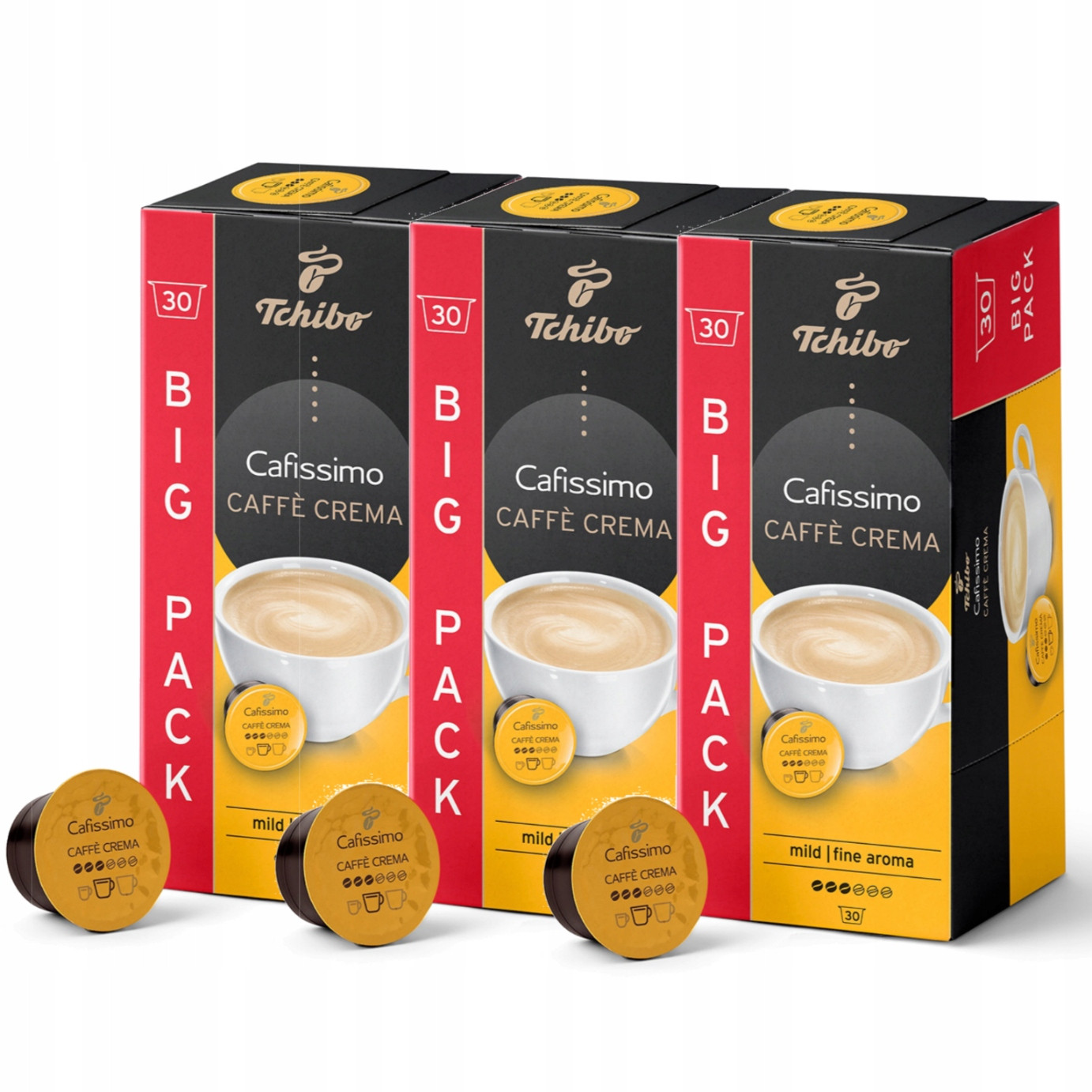Tchibo Káva Cafissimo Caffe Crema Fine Aroma 30x3 kapslí Set