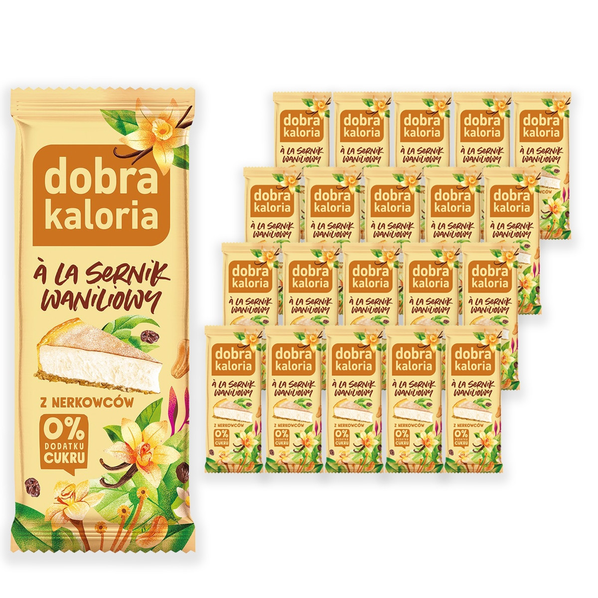 Dobra Kaloria Vanilková cheesecake tyčinka 35 g 20 kusů