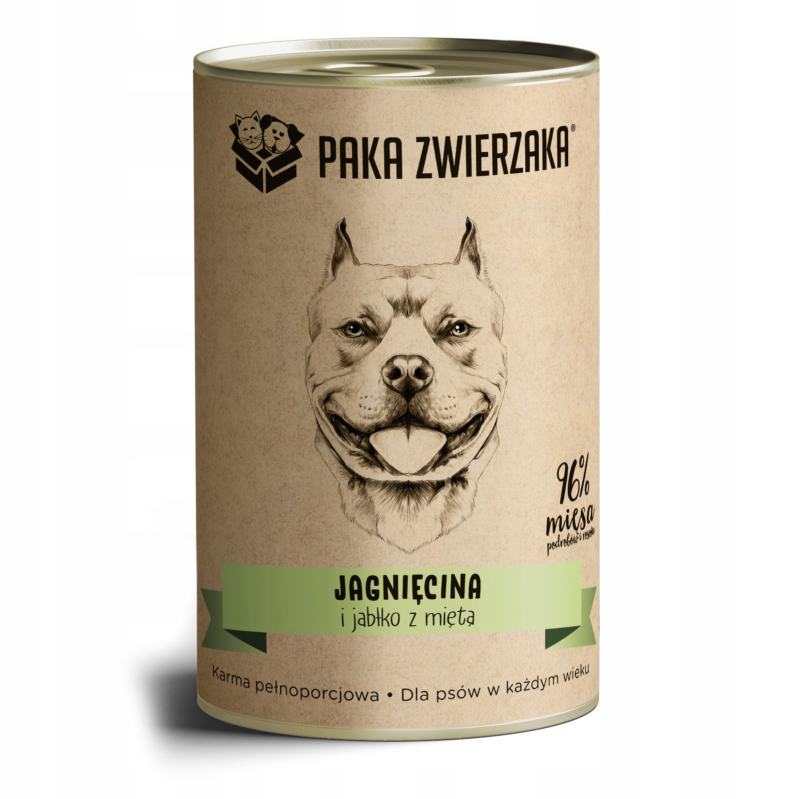 Paka Zwierzaka Krmivo mokré Jehněčí a jablko s mátou 6x400g