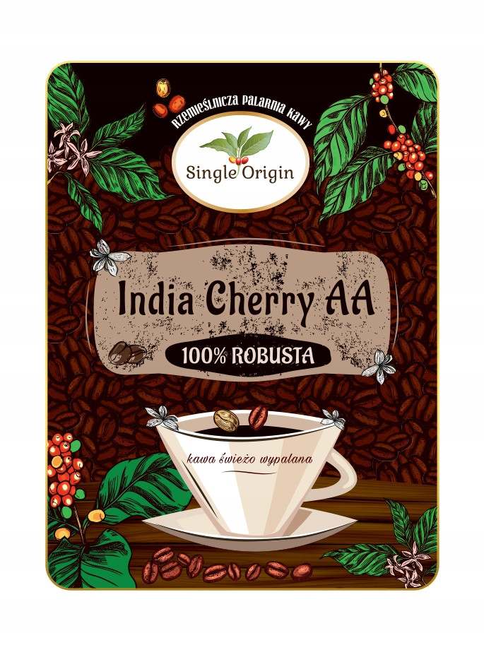 Káva India Cherry Aa 100% robusta 500g