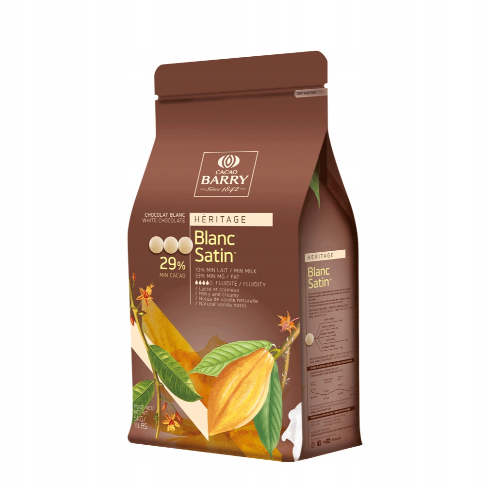 Cacao Barry čokoláda bílá Blanc Satin 5kg