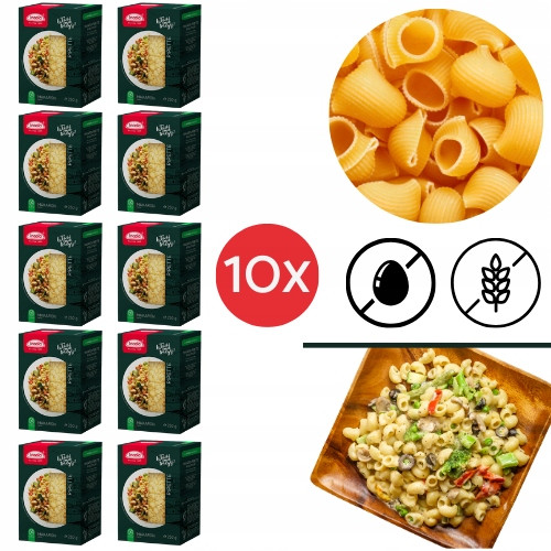10xBEZLEPKOVÉ Těstoviny Pipette Incola 250G Bez Laktózy Pšenice Vajec Vegan