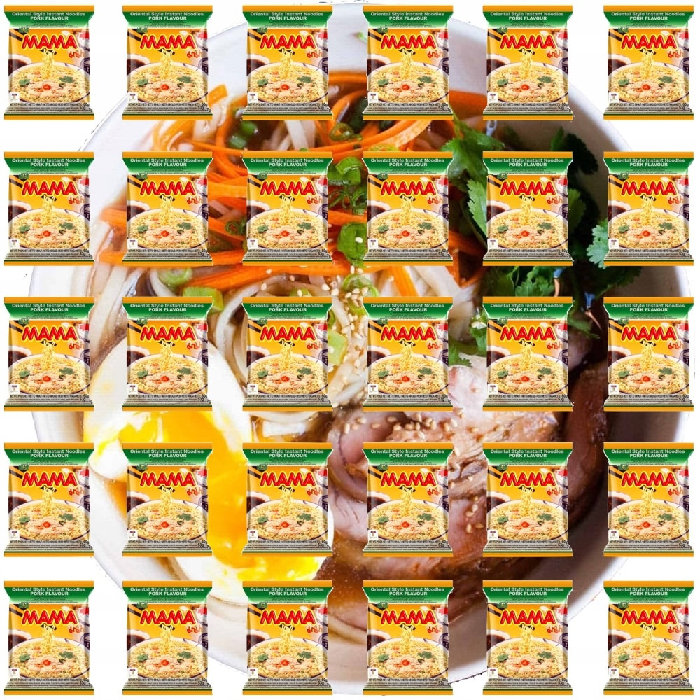 Karton Thajská Polévka Bleskové Těstoviny Chuť Vepřové Pork 30x60g Mama