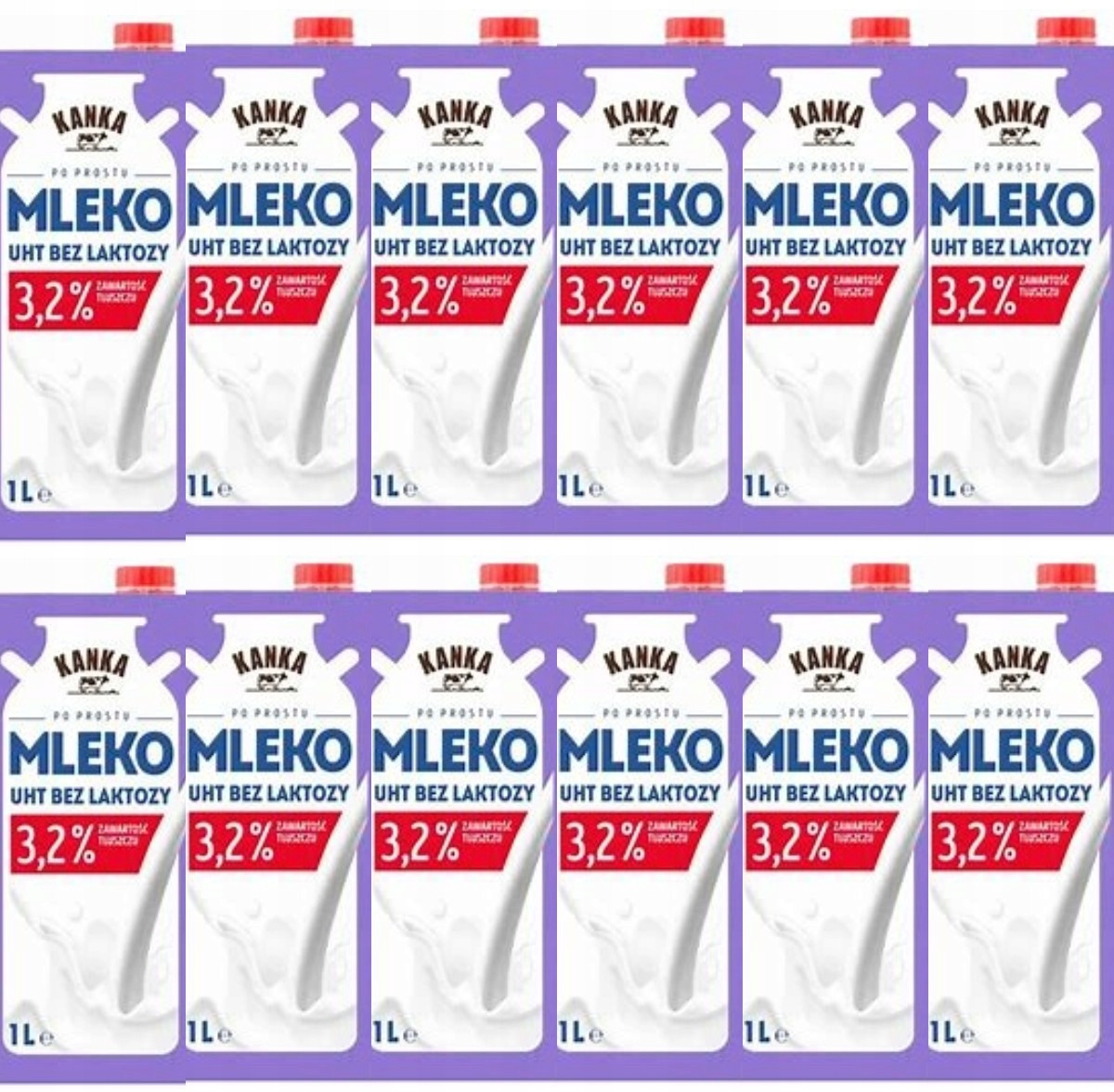 Kanka Mléko bez laktózy 3,2% Uht 1000 ml x Set 12 Kusů