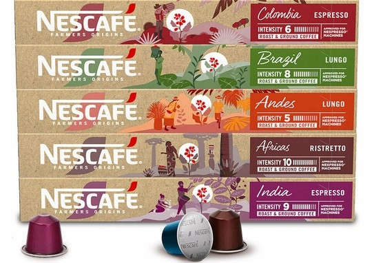 Kapsle Nespresso Nescafe Farmers Sada Mix Chutí 5 x 10 kusů