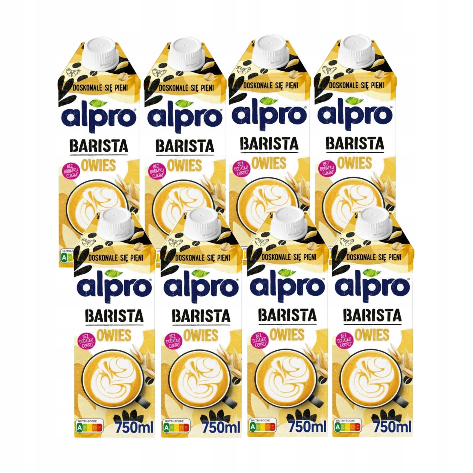 Alpro Barista Ovesný Rostlinný Nápoj Bez Laktózy Bez Přidaného Cukru 8x750ml